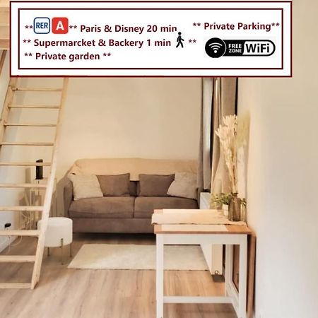 Le Petit Noisy Entre Paris Et Disney, Proche Centrex Avec Jardin Privatif Et Parking Exteriér fotografie