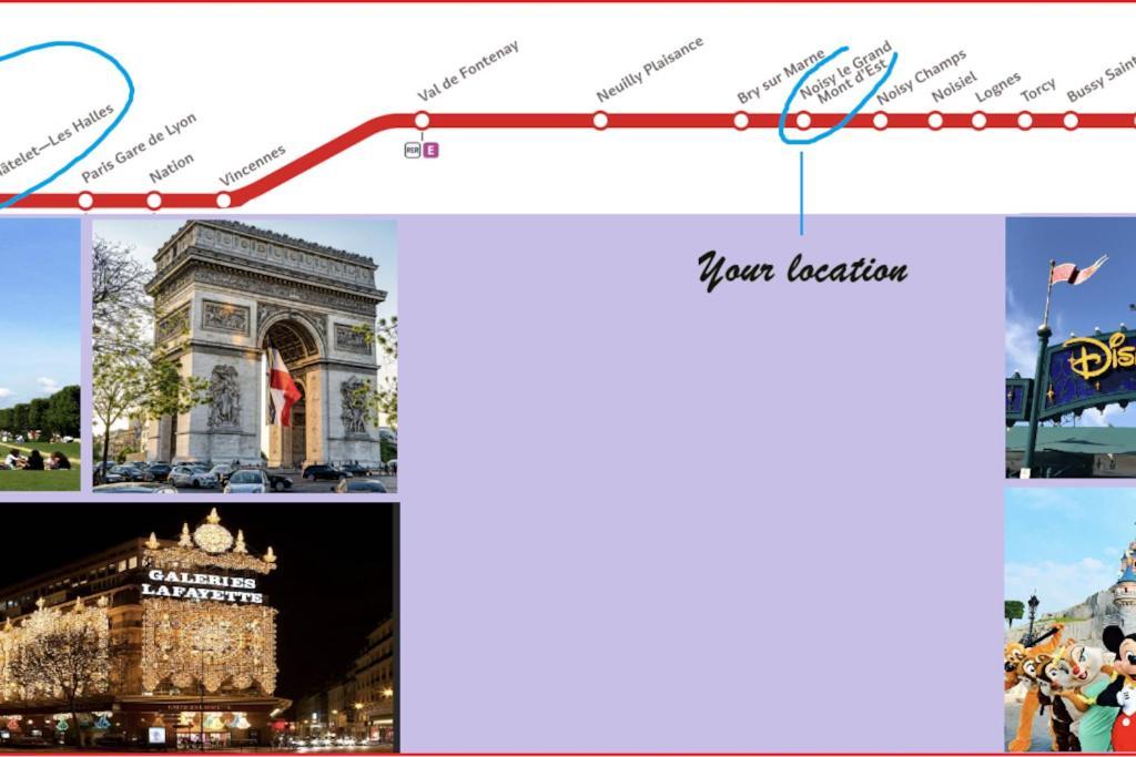 Le Petit Noisy Entre Paris Et Disney, Proche Centrex Avec Jardin Privatif Et Parking Exteriér fotografie